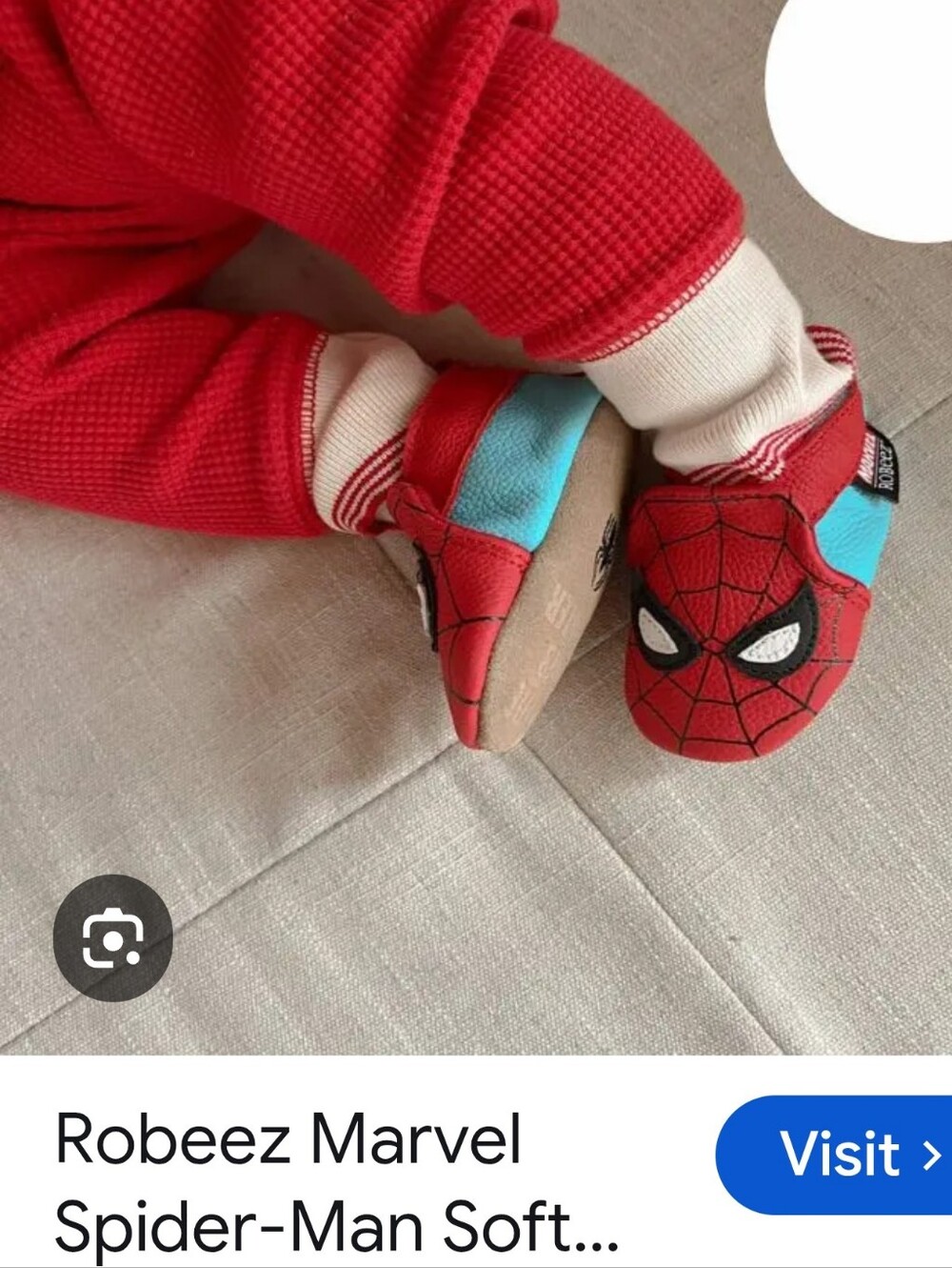 Robeez Spider-Man Soft Red and Light Blue Baby Slippers